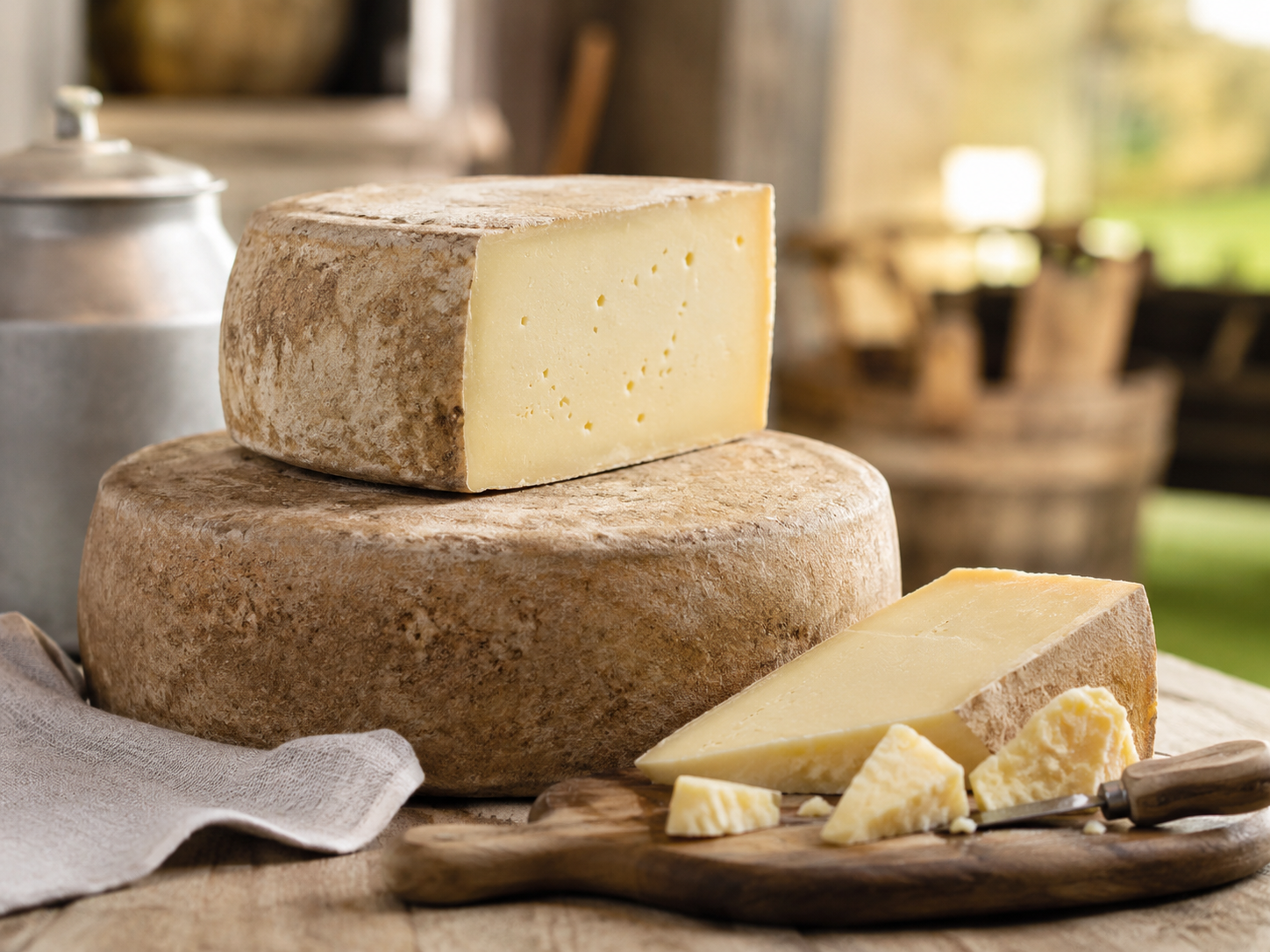 Artisan cheese selection